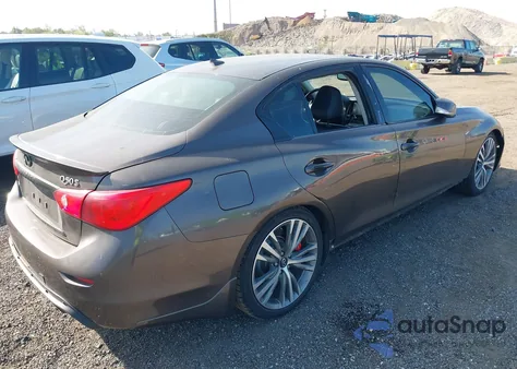 2016 Infiniti Q50 3.0T Red Sport 400 from USA, damaged, VIN JN1FV7AR5GM451254